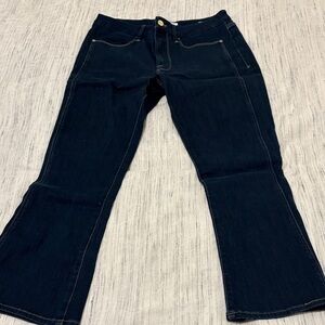 Frame Denim Dark Blue Le Crop Mini Boot